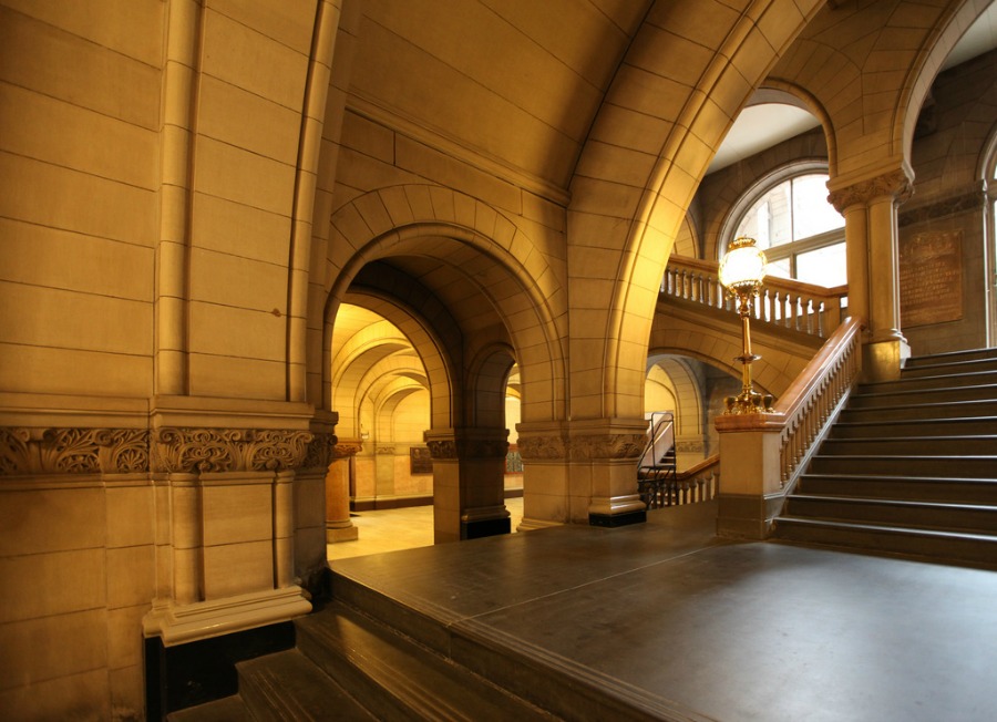 The interior of Henry Hobson Richardson's Allegheny County Courthouse