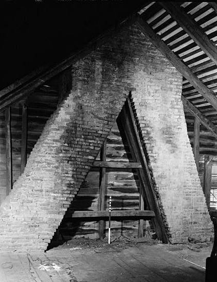 Chimney Aesthetics - joining these two chimneys allowed the architect to produce one stack coming from the chimney
