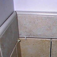 On Boykins site is an example of a bullnose tile used in his bathroom project - bathroom tile ideas