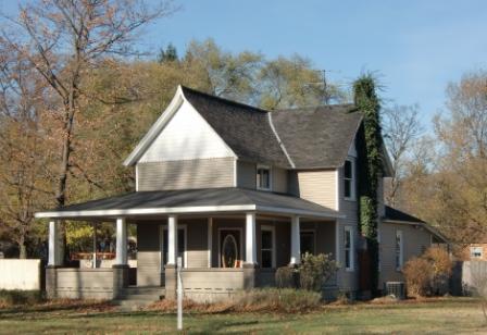 A house with Victorian Carpenter Gothic inspiration