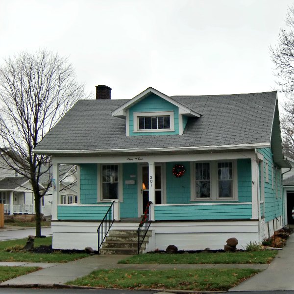 A light blue home