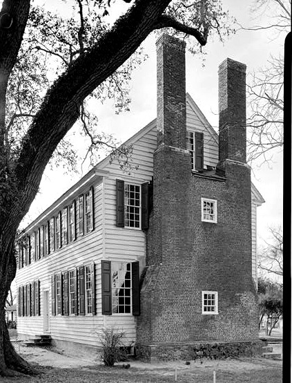dual chimneys at the Palmer Marsh house.
