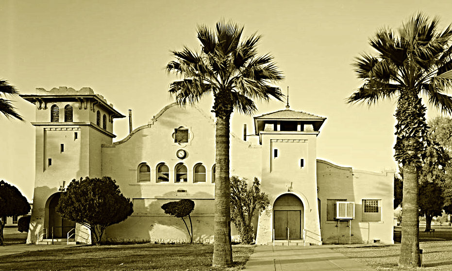 This building at the Phoenix Indian school looks very much like a Franciscan Mission.