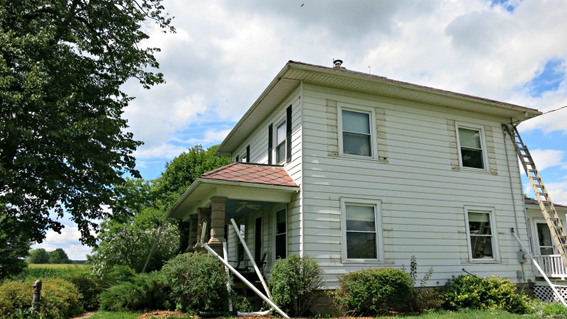 A lot of stuff had to come down, and did, before I could paint the aluminum siding